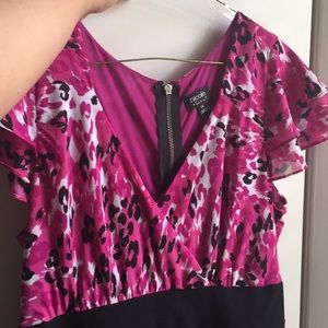 Pink and Black Dress